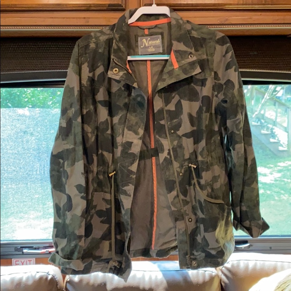 Army Green Jacket (leaf design)